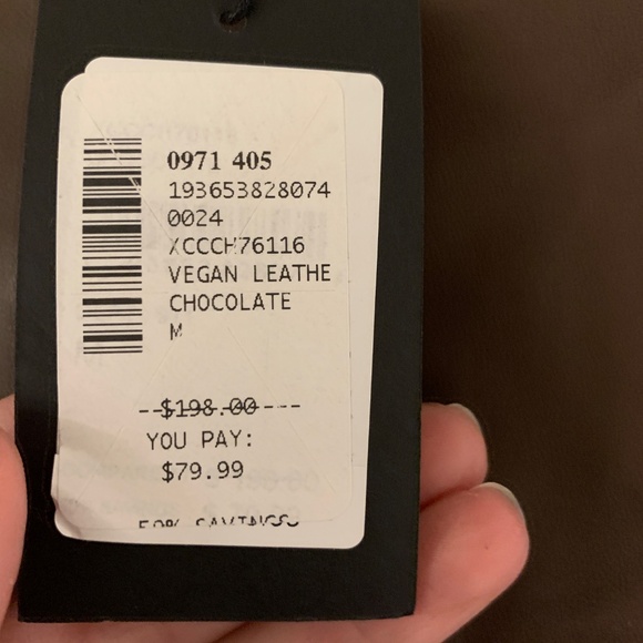 New • Faux Leather Skirt - Picture 3 of 5